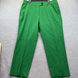 CeCe Bright Green Straight-Leg Trousers